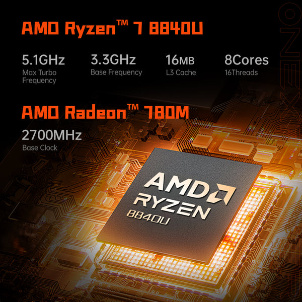 Refurbished ONEXPLAYER X1 AMD Ryzen™ 7 8840U 10.95'' 3-In-1 Refurbished ONEXPLAYER X1 AMD Ryzen™ 7 8840U 10.95'' 3-In-1