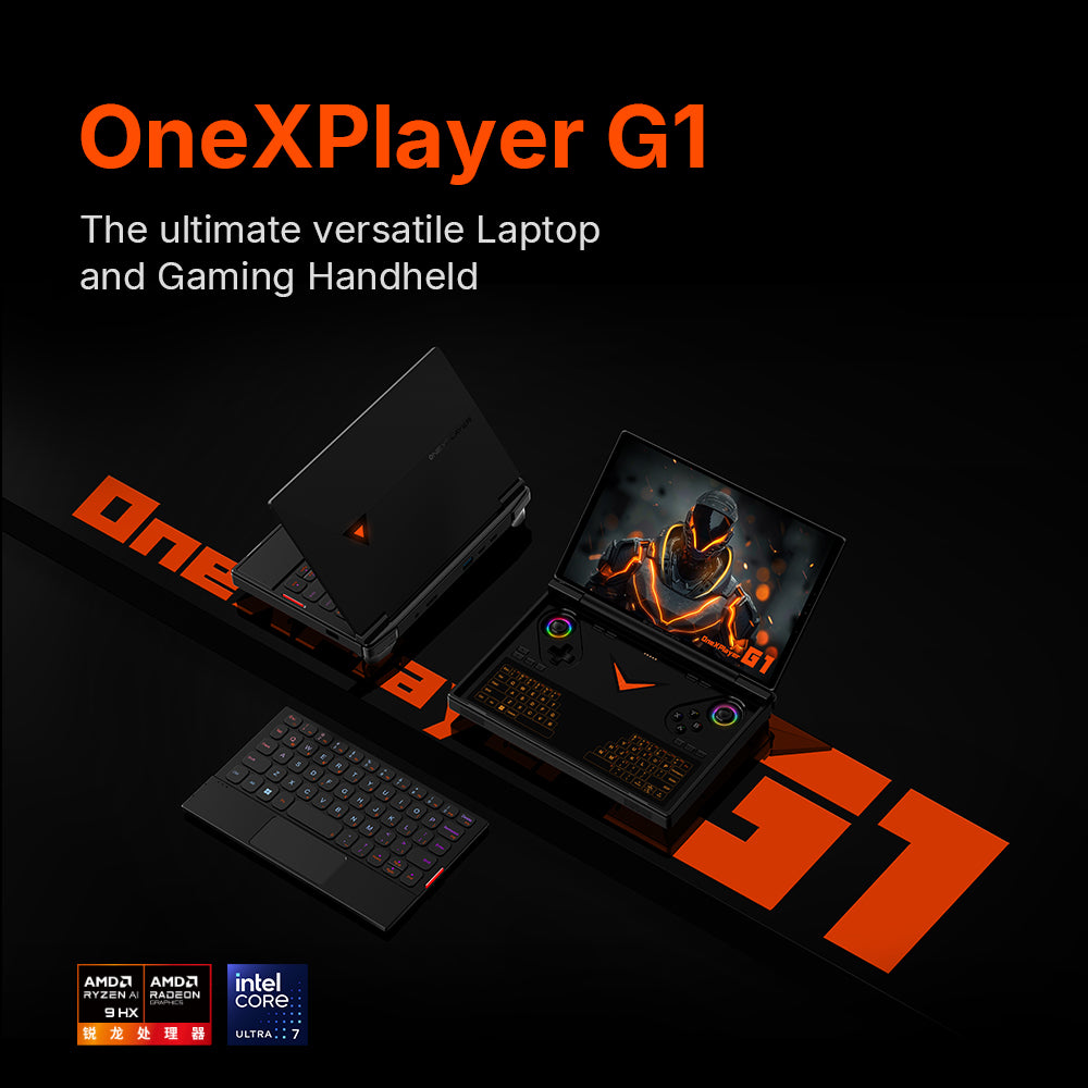 Refurbished ONEXPLAYER G1: AMD Ryzen™ AI 9 HX 370 Ultimate Gaming hand