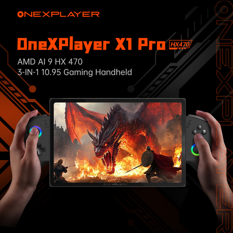 ONEXPLAYER X1 PRO AMD Ryzen™ AI 9 HX 470, 10.95'' 3-In-1 Gaming Handhe