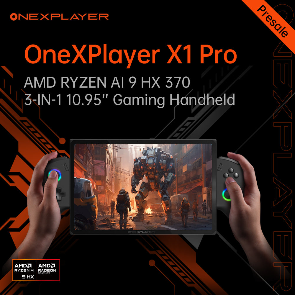 ONEXPLAYER X1 PRO AMD Ryzen™ AI 9 HX 370, 10.95'' 3-In-1 Redefining Ha