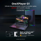 ONEXPLAYER G1: AMD Ryzen™ AI 9 HX 370/8840U Ultimate gaming handheld gaming console versatile laptop SALE FREE GIFT (ONLY extra $5 to get a protective bag/Save big to bundle with GPU 2)