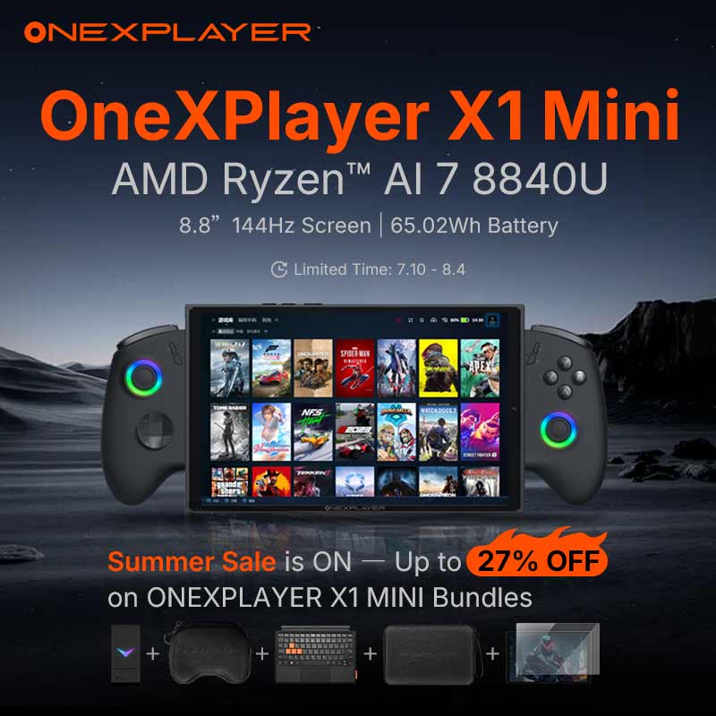 ONEXPLAYER X1 Mini AMD Ryzen 7 8840U 3-in-1 8.8